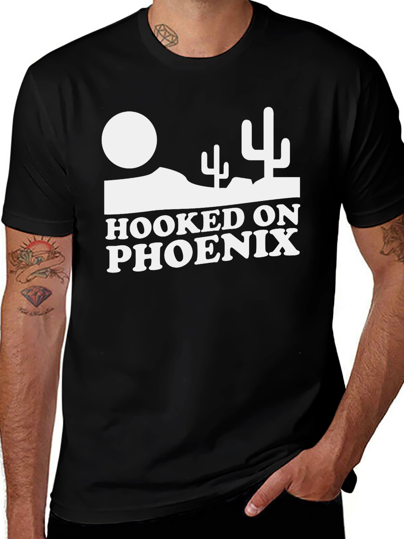 Hooked on Phoenix Black Graphic Tee