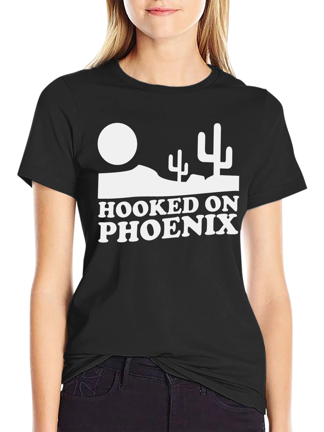 Hooked on Phoenix Black Graphic Tee