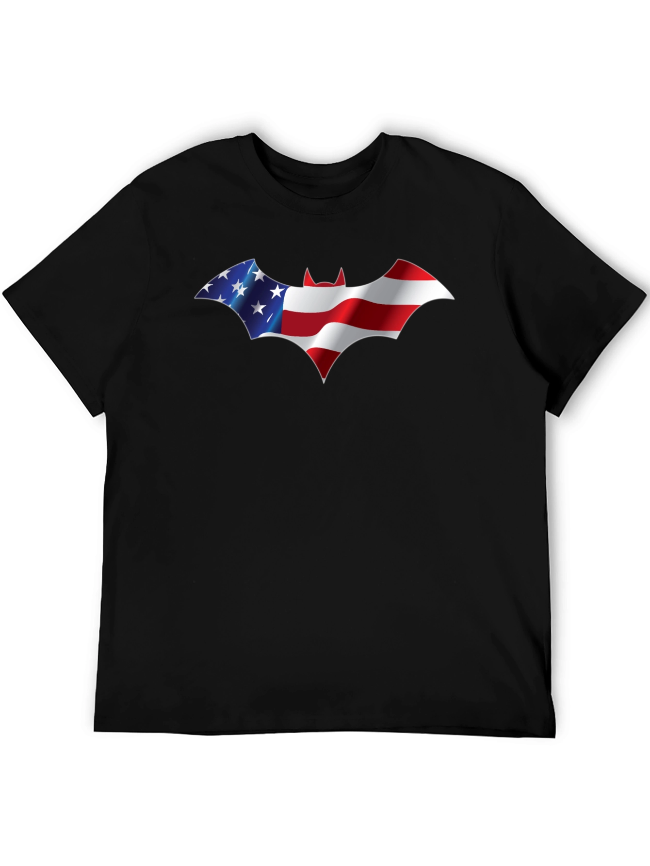 American Flag Batman Logo Graphic T-Shirt