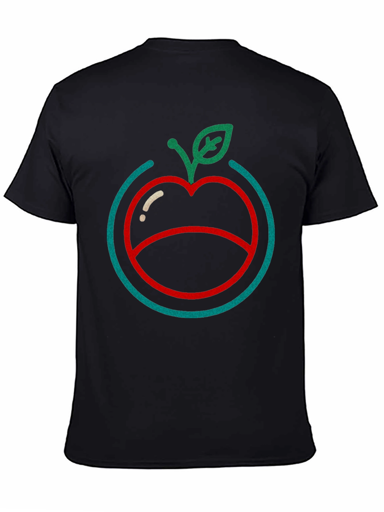 Modern Apple Graphic Tee - Stylish Casual Wear