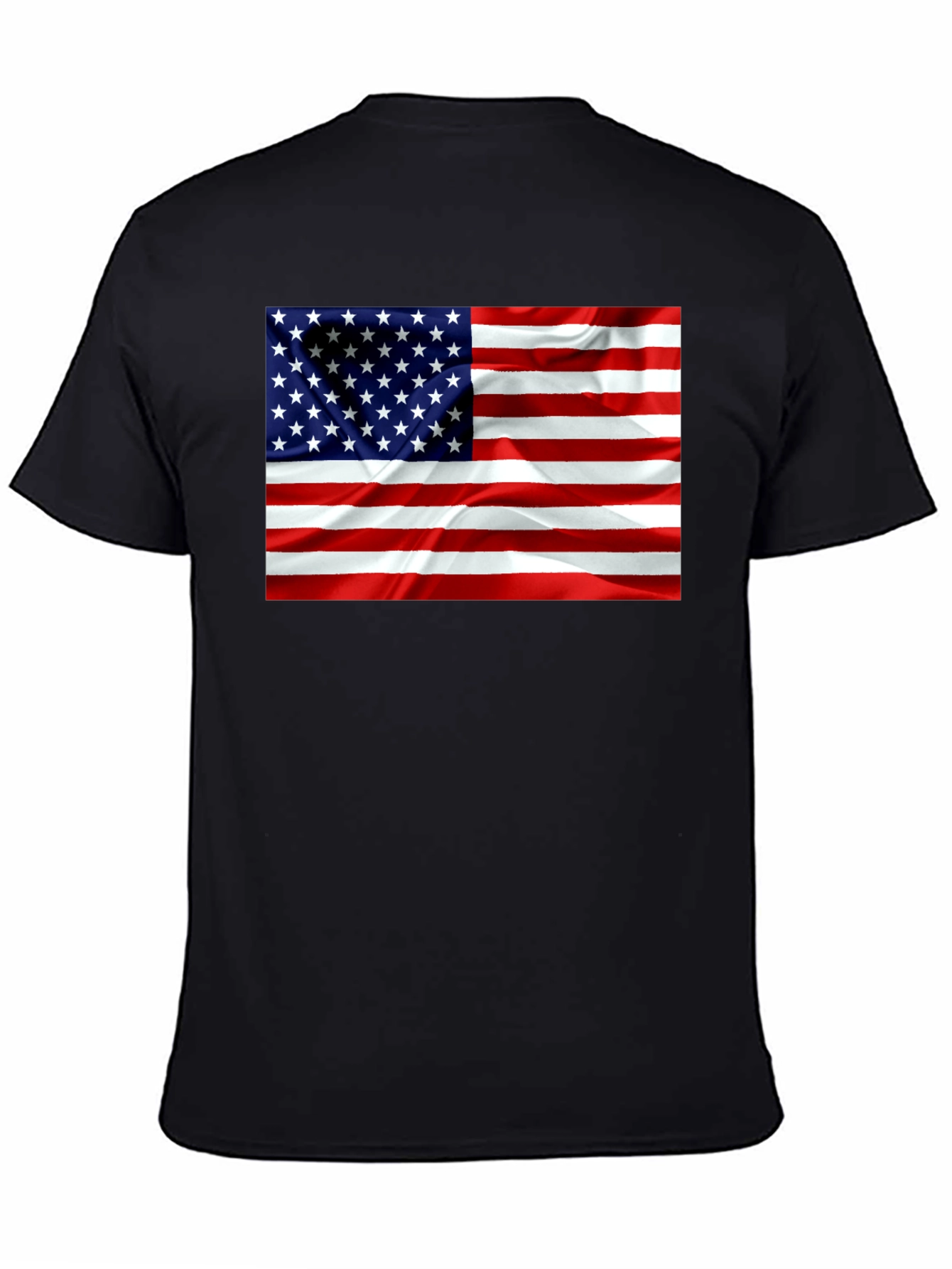 American Flag Graphic Print T-Shirt - Patriotic Design