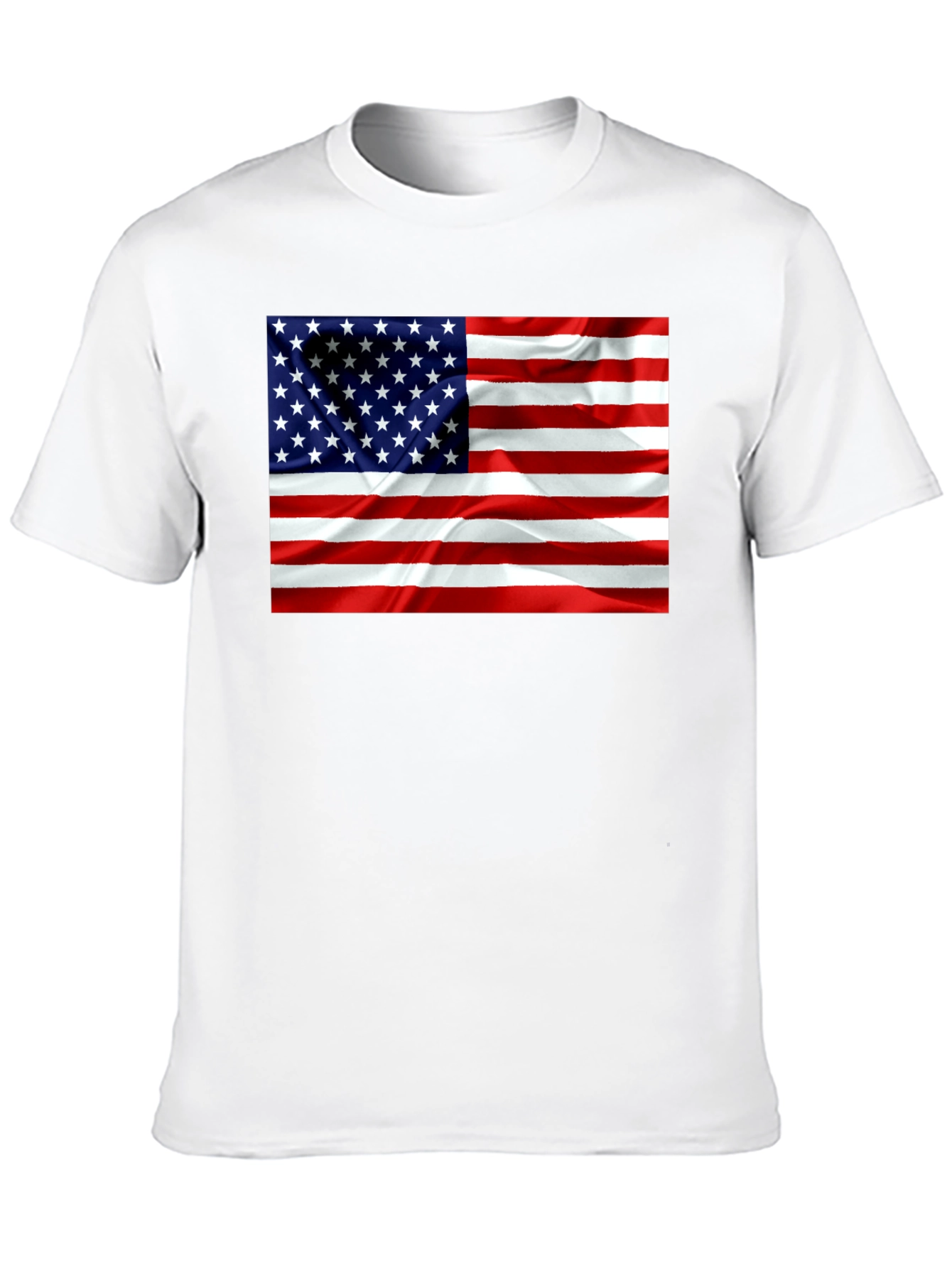 American Flag Graphic Print T-Shirt - Patriotic Design