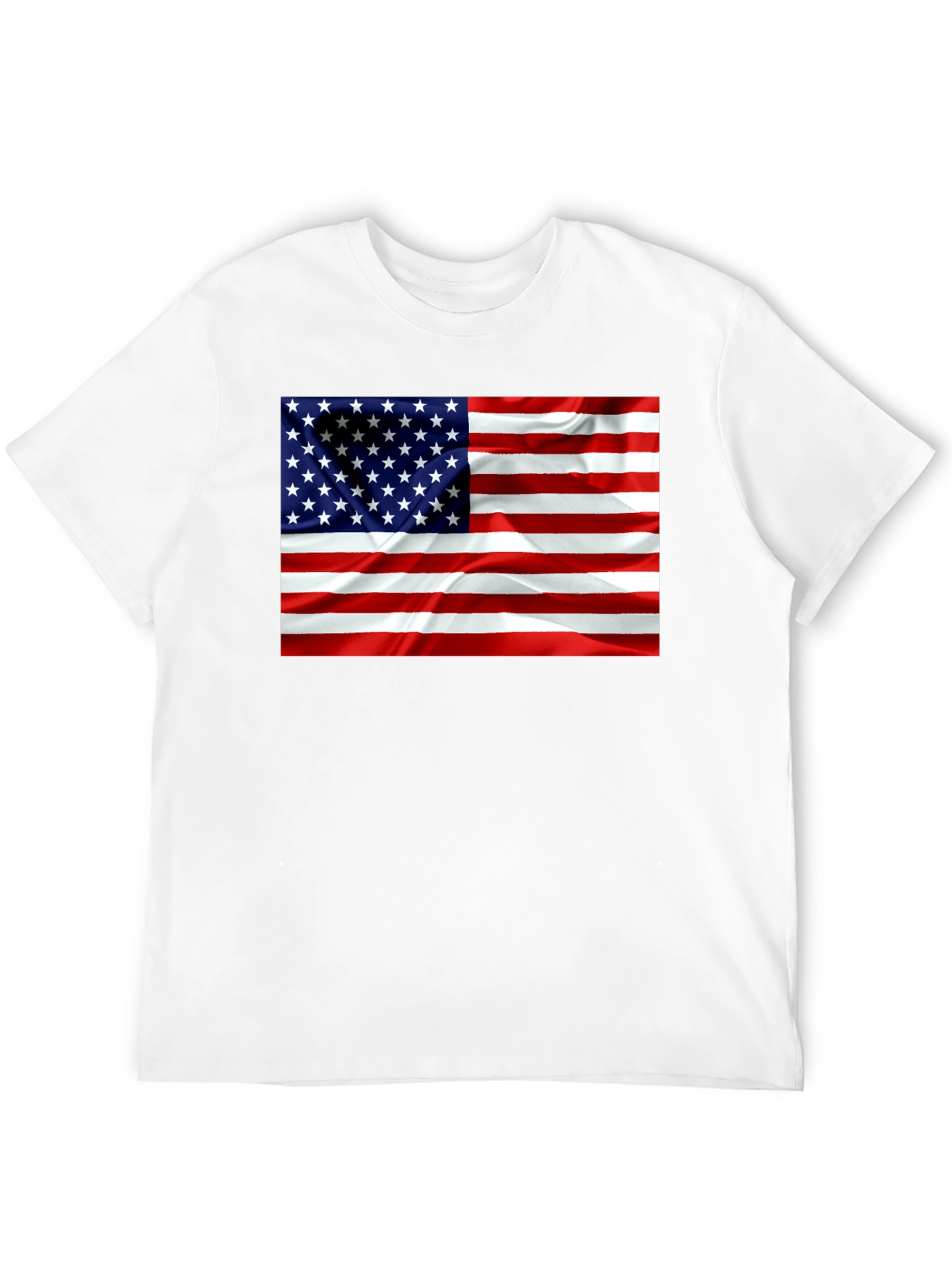 American Flag Graphic Print T-Shirt - Patriotic Design
