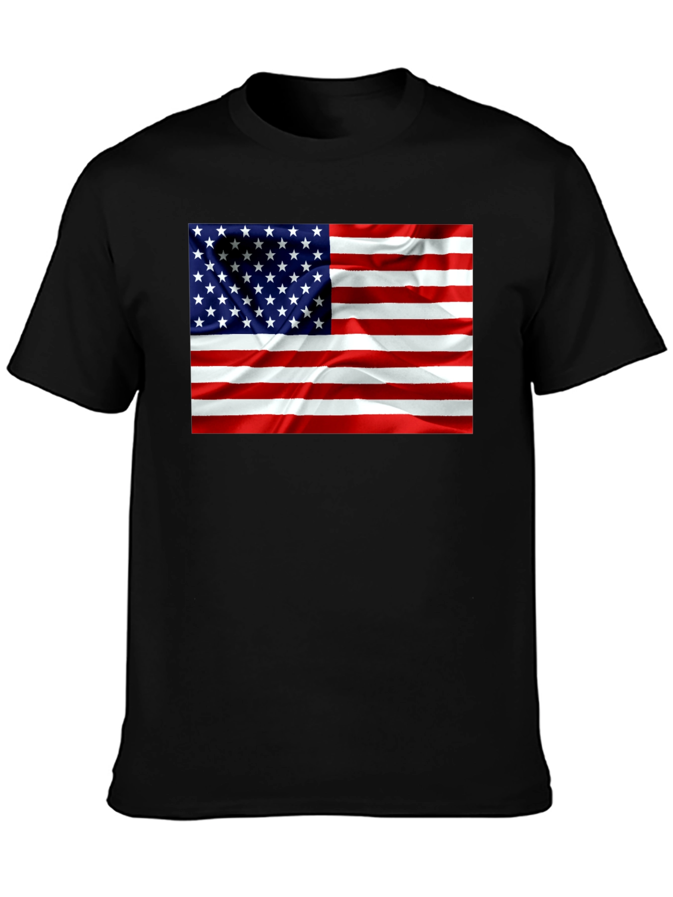 American Flag Graphic Print T-Shirt - Patriotic Design
