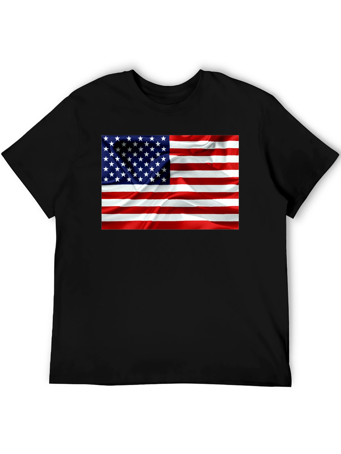 American Flag Graphic Print T-Shirt - Patriotic Design