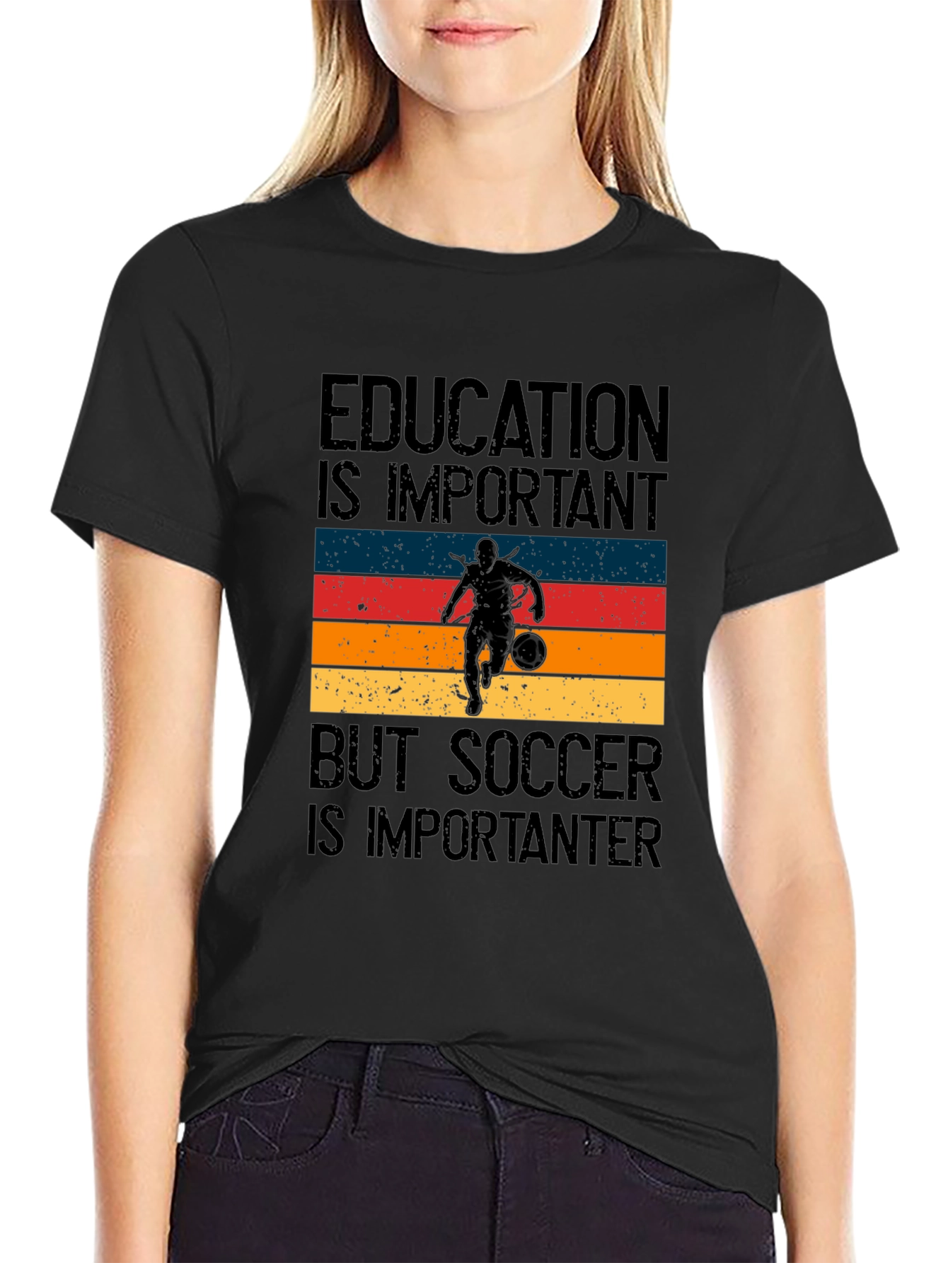 Education vs Soccer Graphic Tee