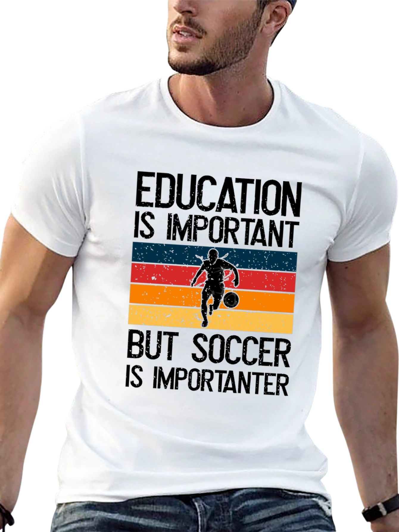 Education vs Soccer Graphic Tee