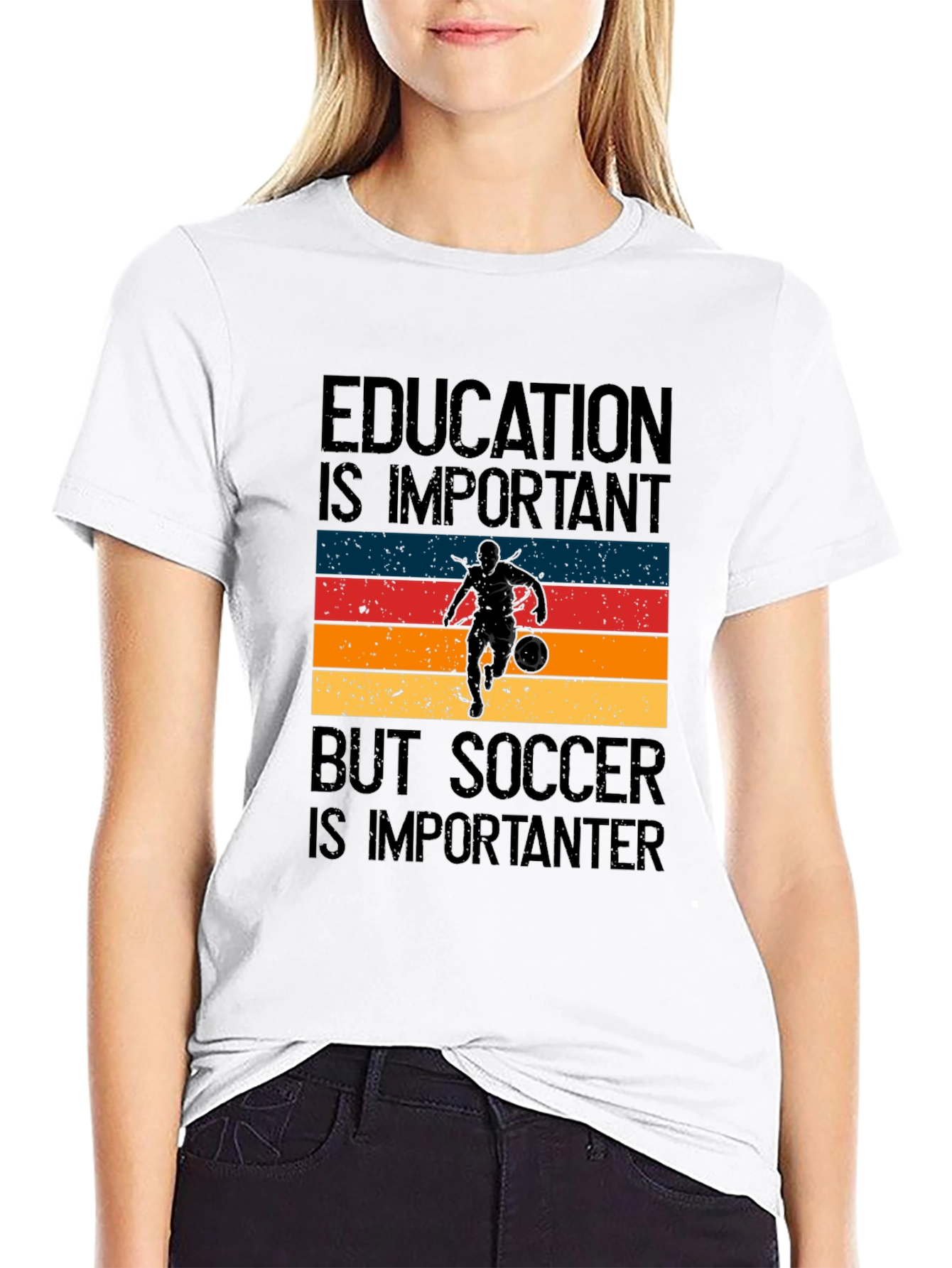 Education vs Soccer Graphic Tee