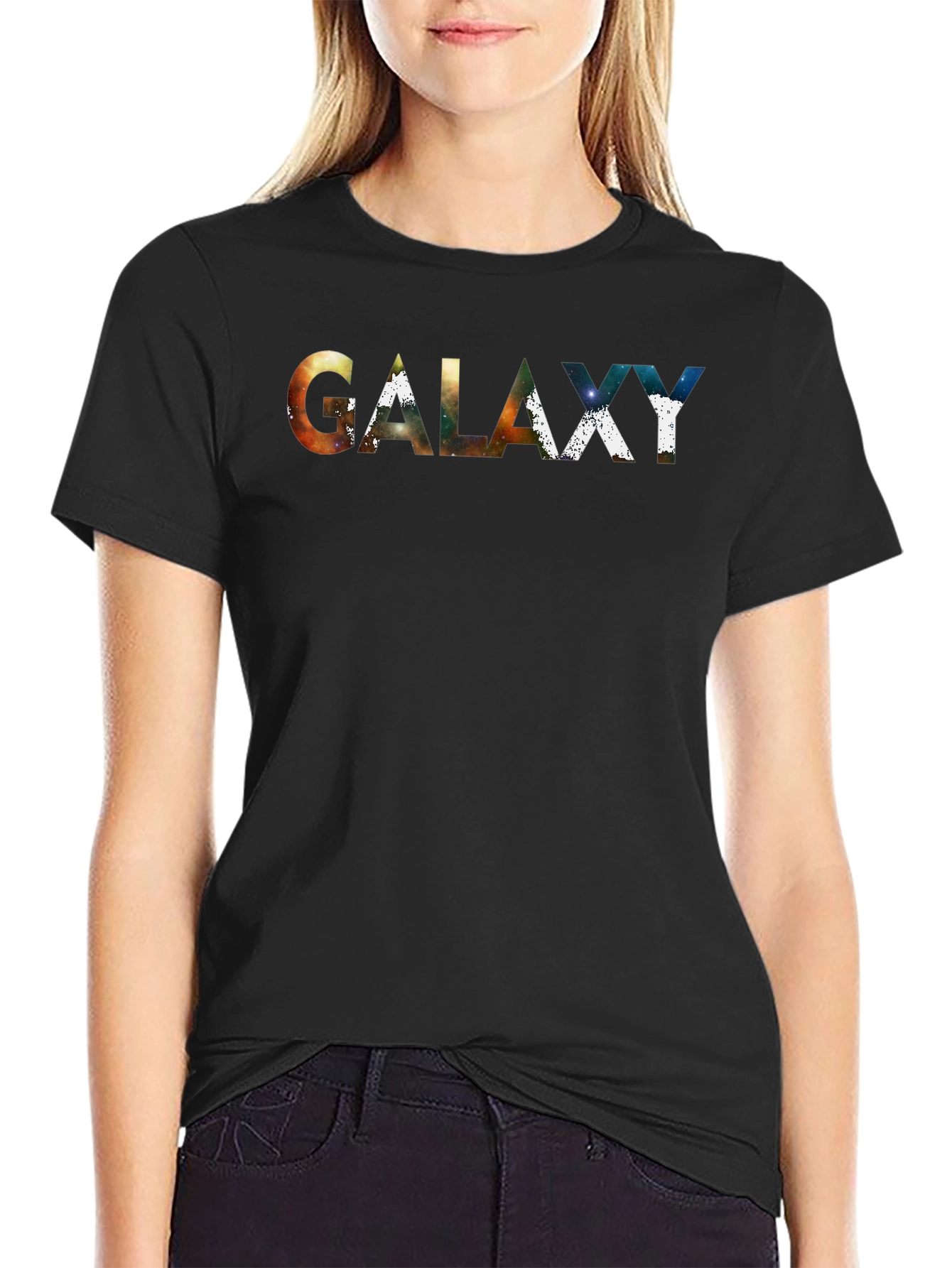 Galaxy Print Black T-Shirt - Stylish Graphic Tee