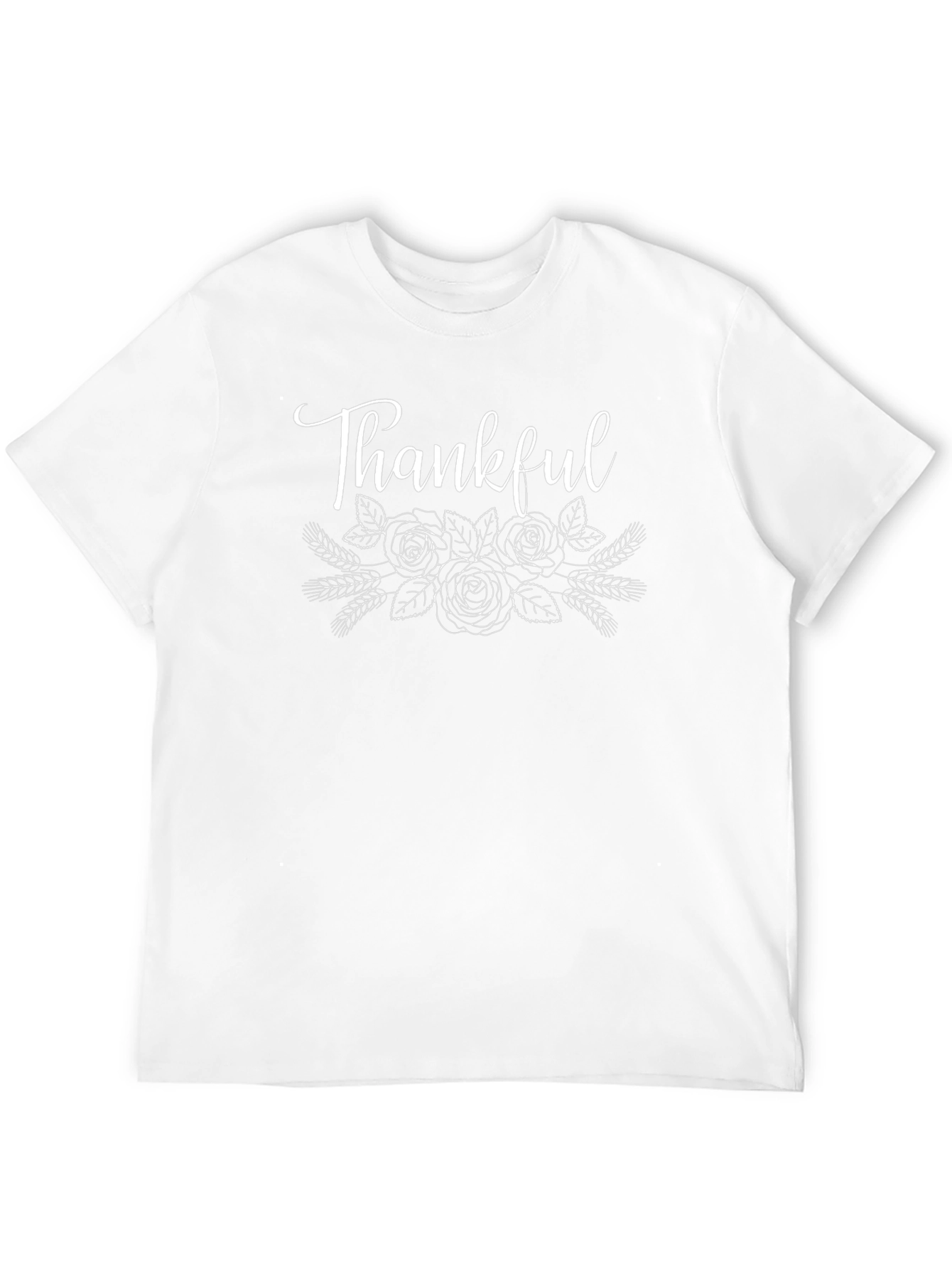 Thankful Floral Graphic Tee - Mens Black T-Shirt