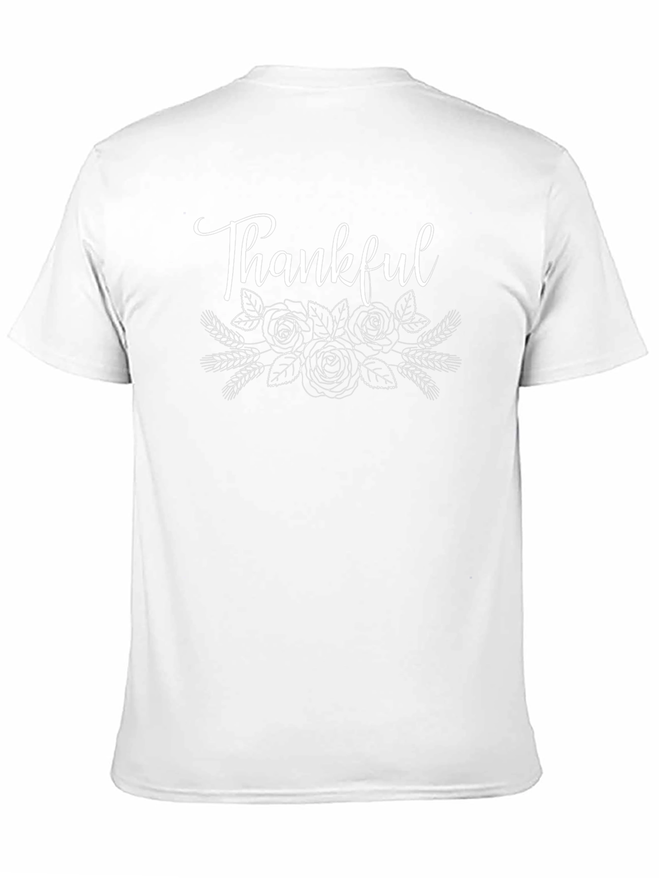 Thankful Floral Graphic Tee - Mens Black T-Shirt