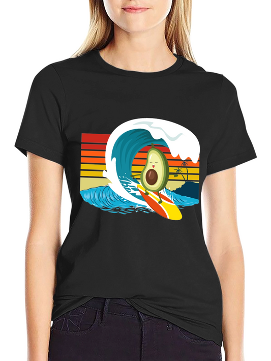 Surfing Avocado Graphic Tee