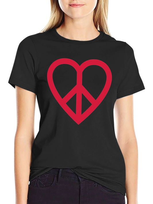 Peace and Love Heart T-Shirt