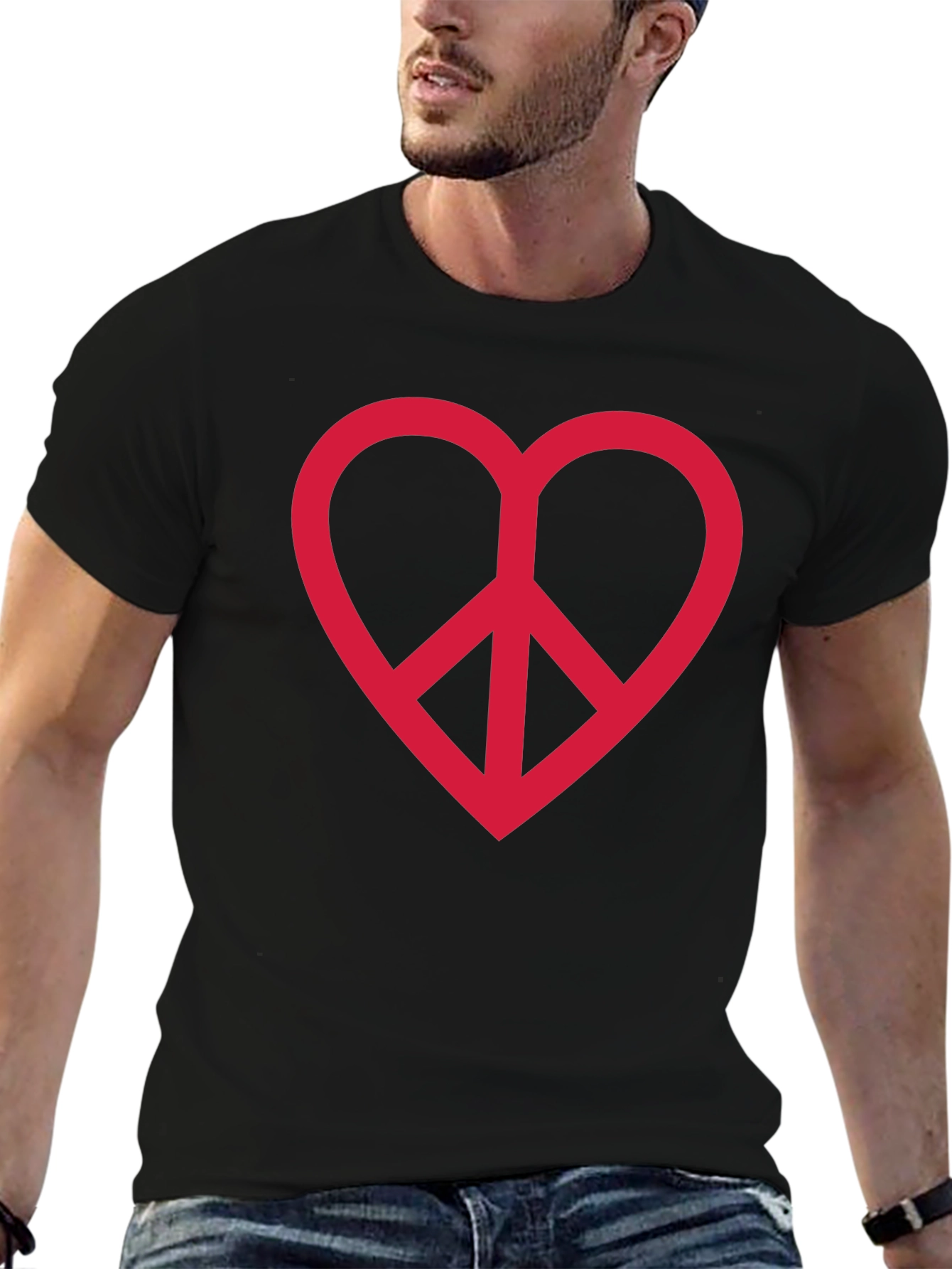 Peace and Love Heart T-Shirt