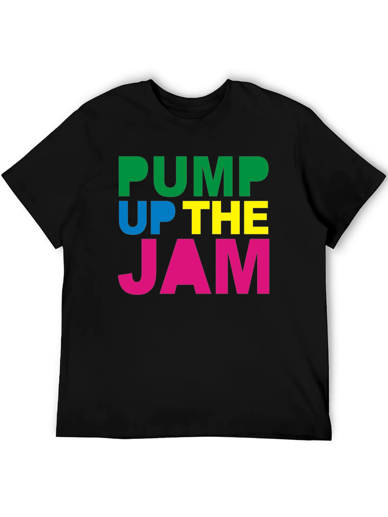Pump Up The Jam Black Graphic Tee Shirt
