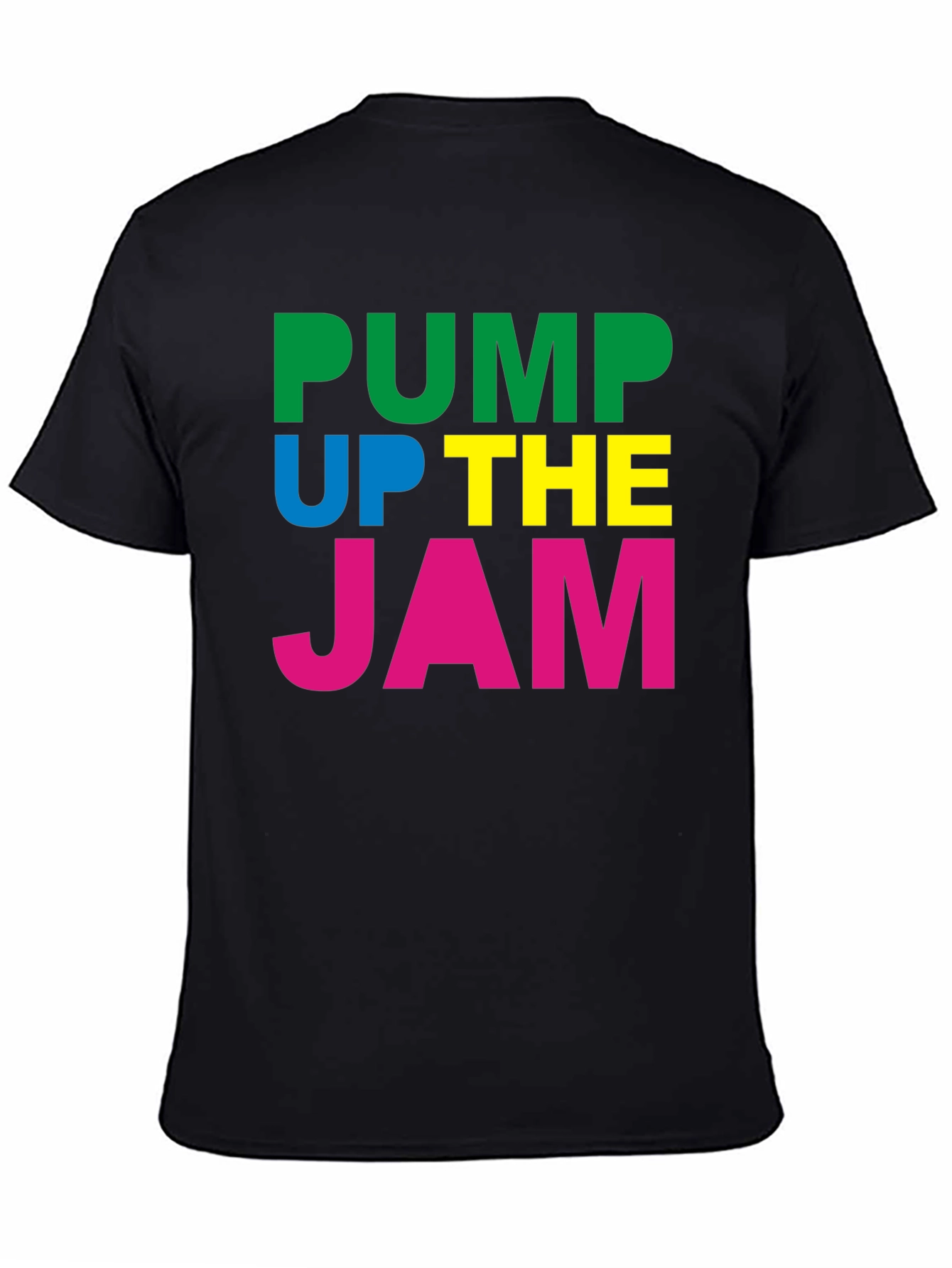 Pump Up The Jam Black Graphic Tee Shirt