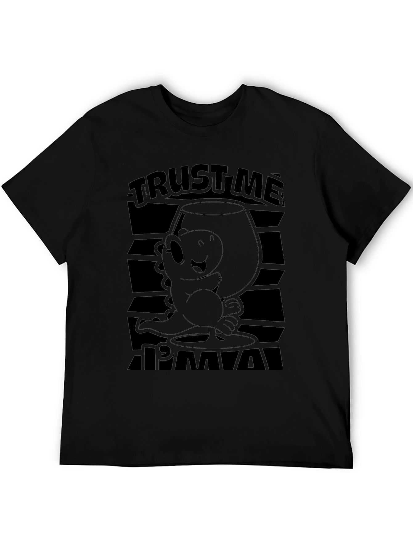 Trust Me Im a Dino Black Graphic T-Shirt