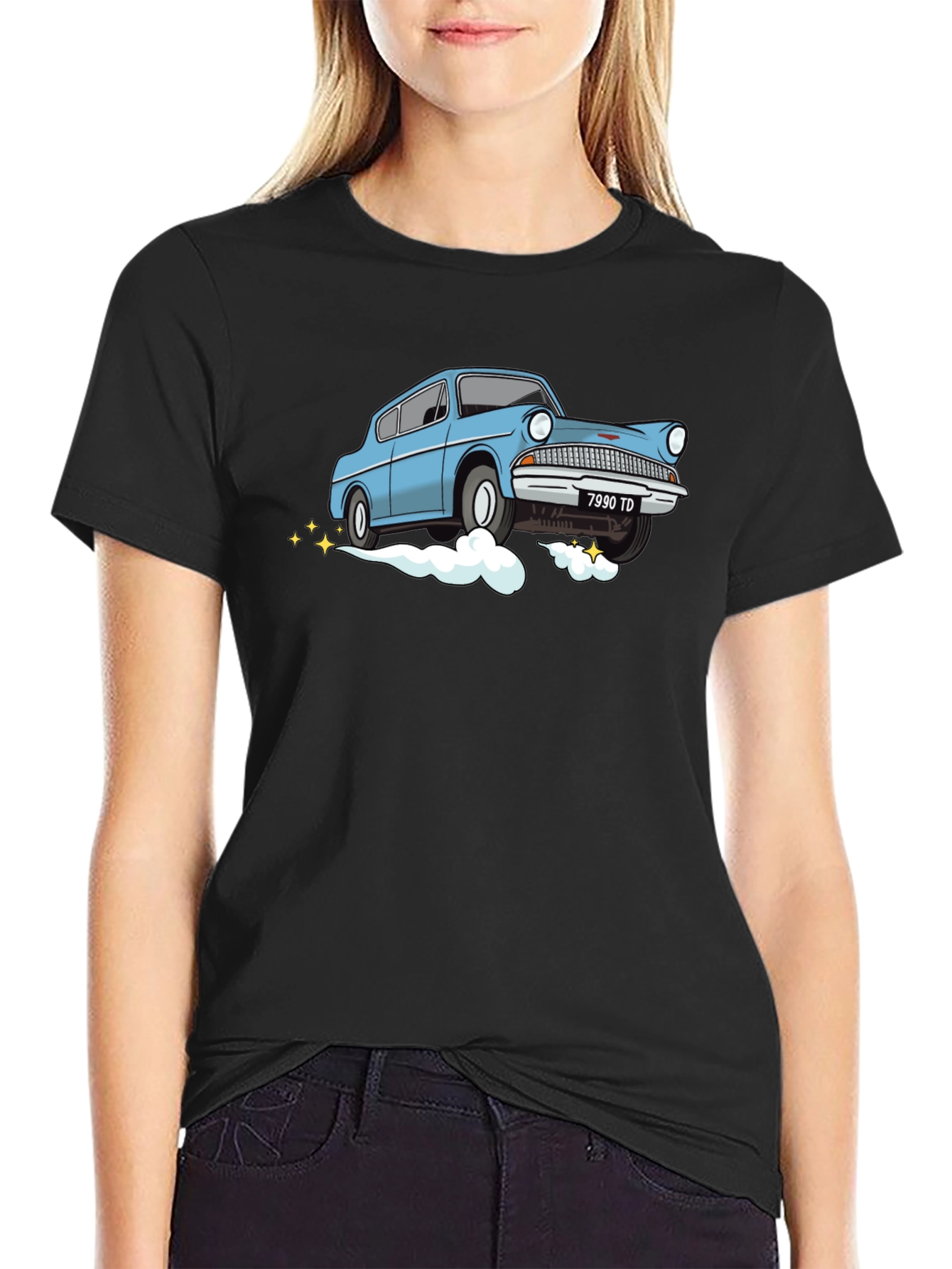 Flying Car Graphic T-Shirt