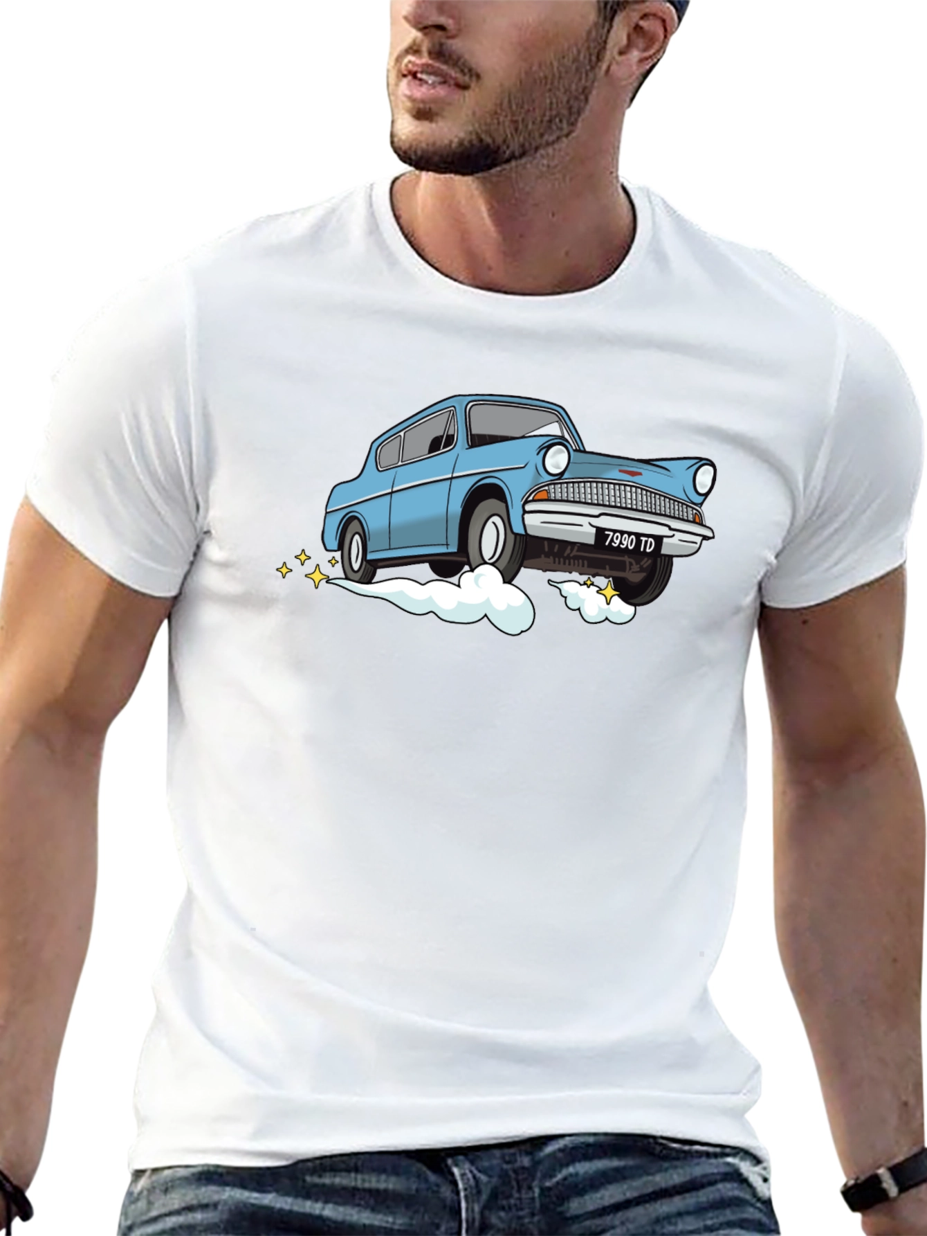 Flying Car Graphic T-Shirt