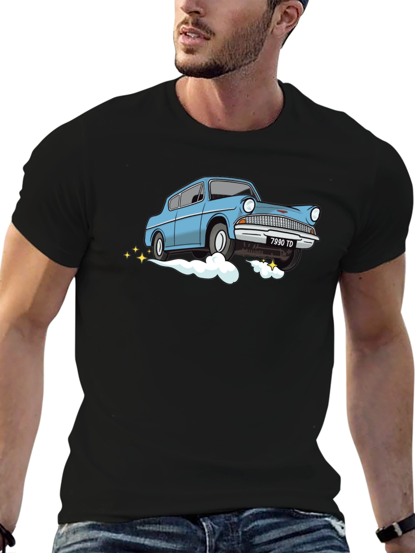 Flying Car Graphic T-Shirt
