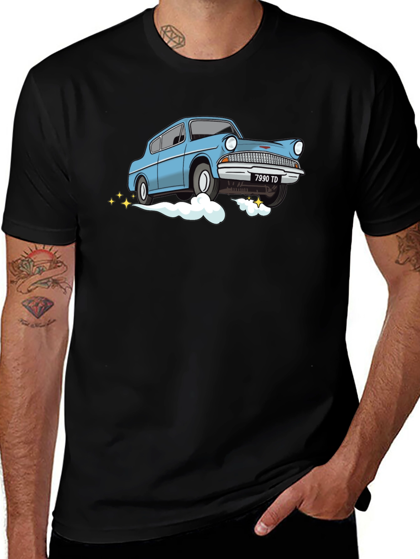 Flying Car Graphic T-Shirt