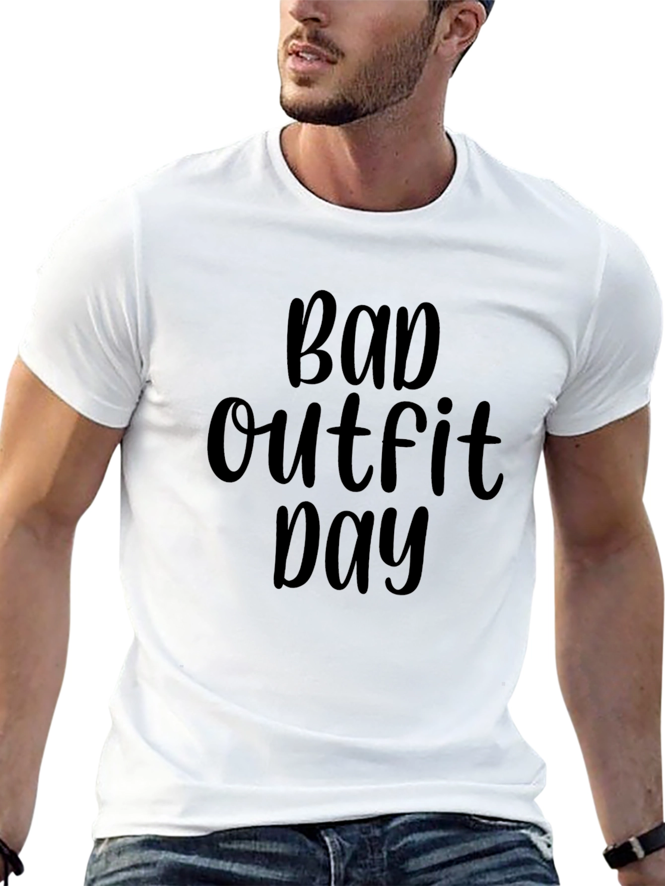 Bad Outfit Day Graphic Tee - Casual Cotton T-Shirt