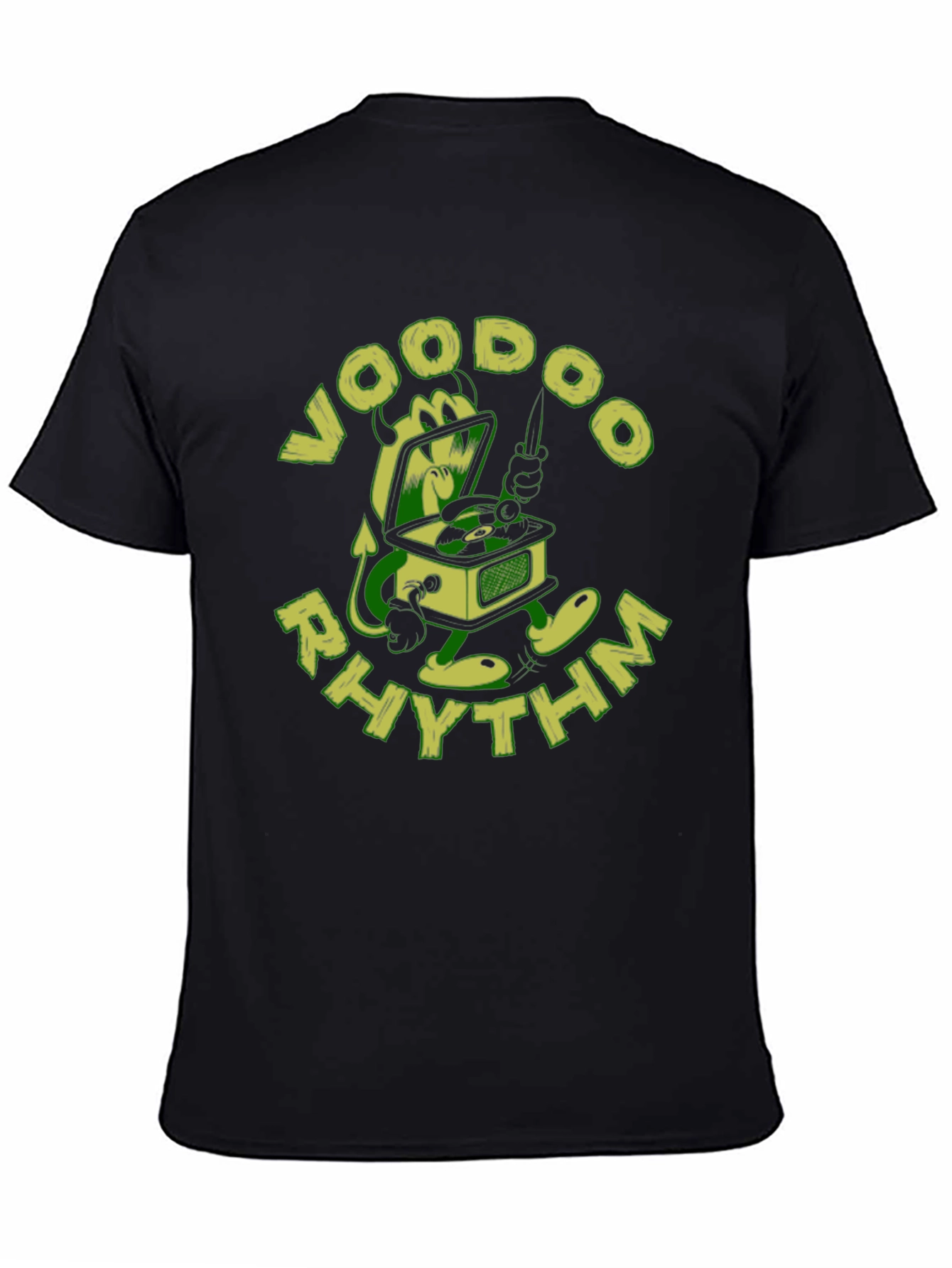 Voodoo Rhythm Graphic Black T-Shirt