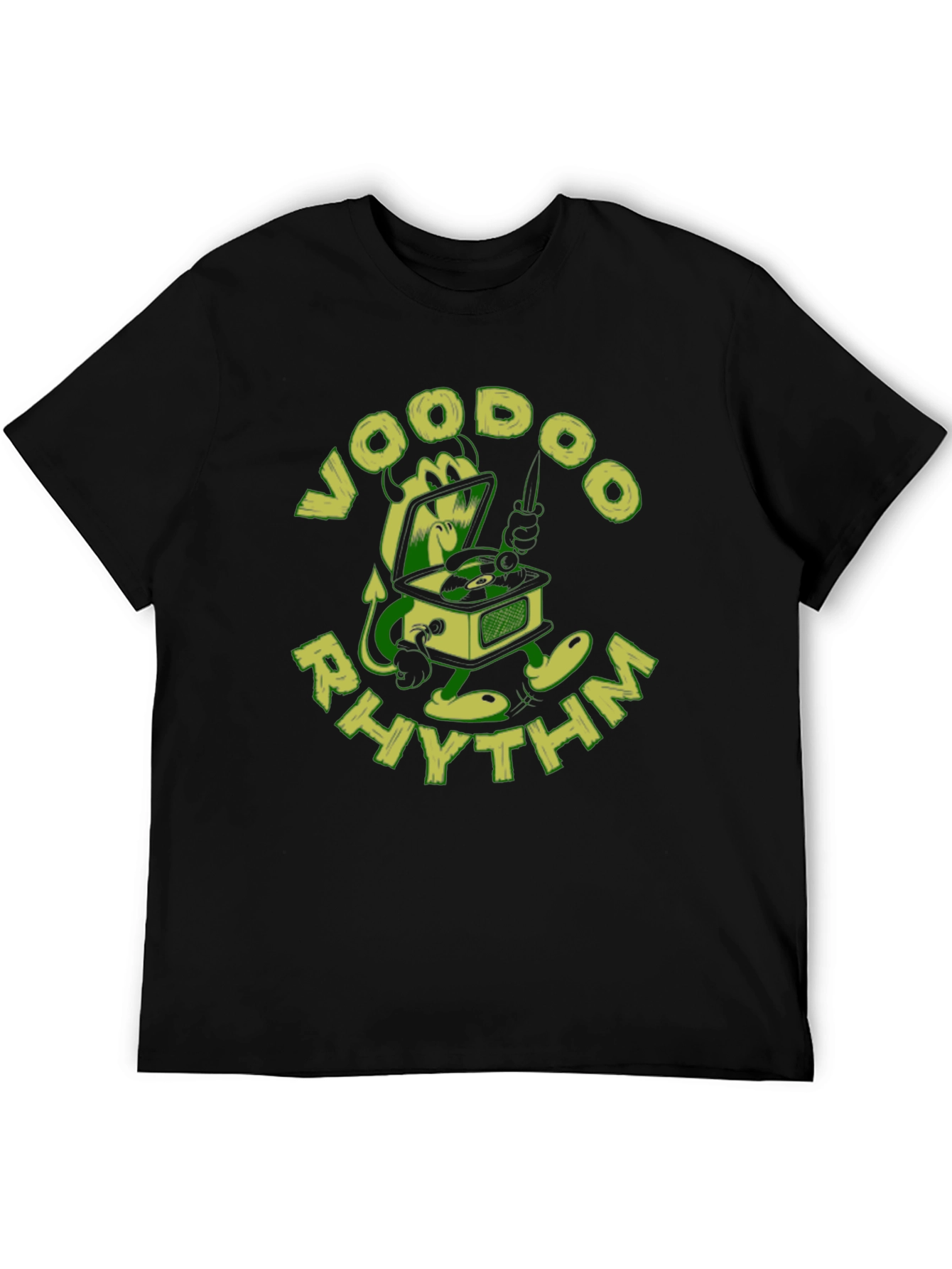 Voodoo Rhythm Graphic Black T-Shirt