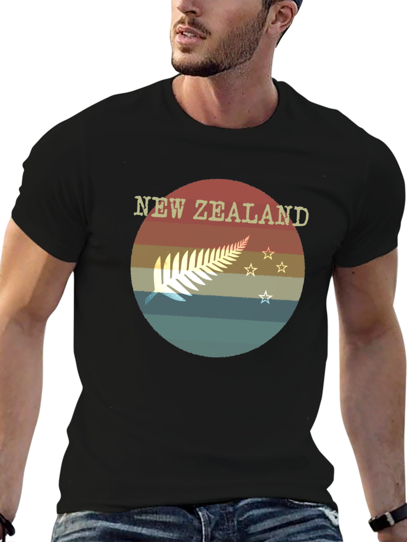 New Zealand Fern Retro T-Shirt