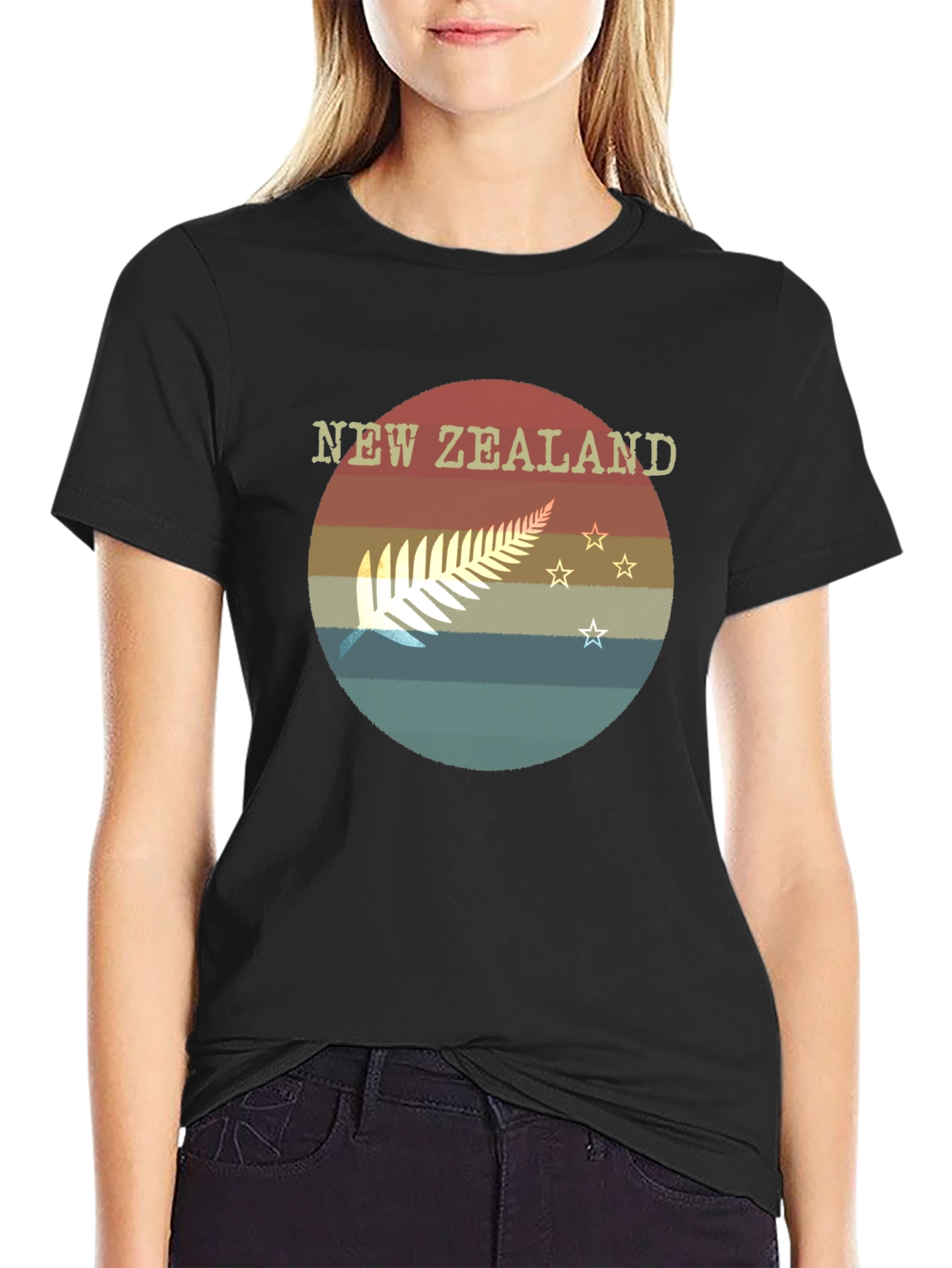 New Zealand Fern Retro T-Shirt