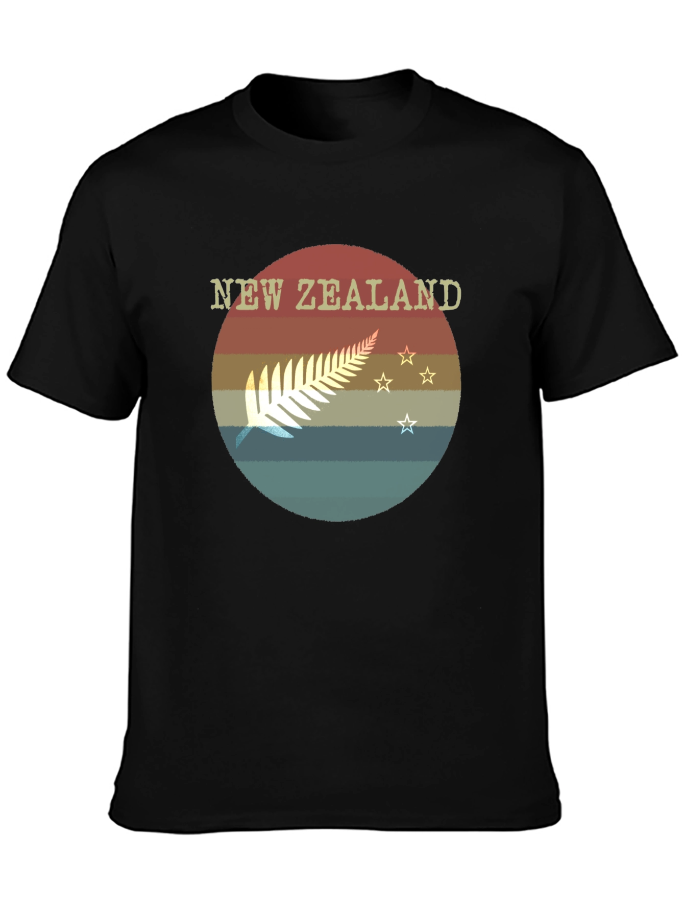 New Zealand Fern Retro T-Shirt