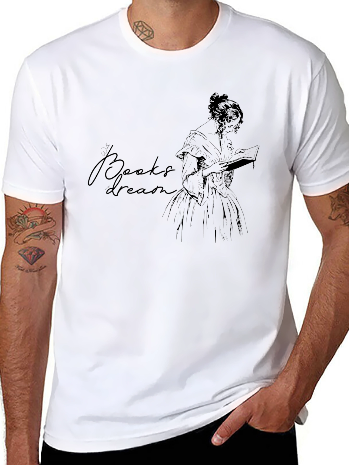 Books & Dreams T-Shirt - Literary Apparel