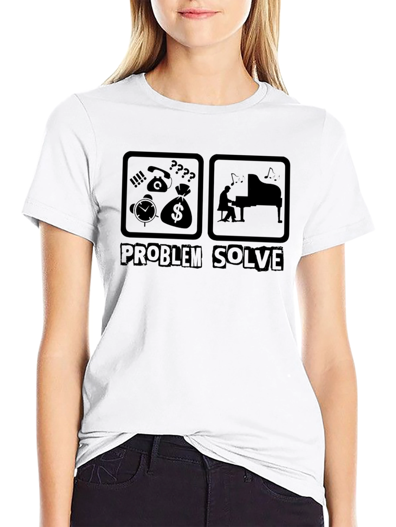 Problem Solver Black Graphic Tee