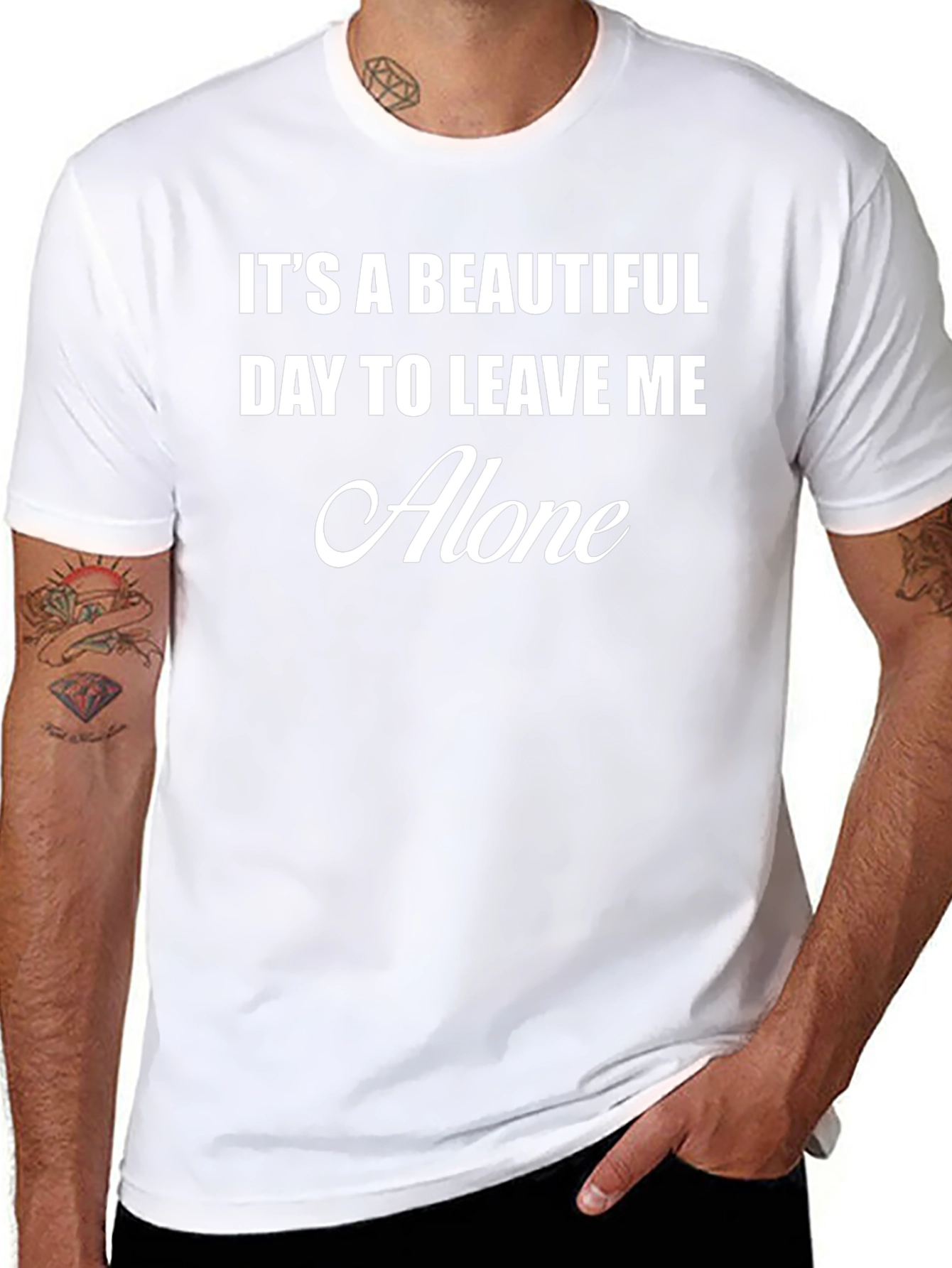 Funny Graphic T-Shirt - Leave Me Alone