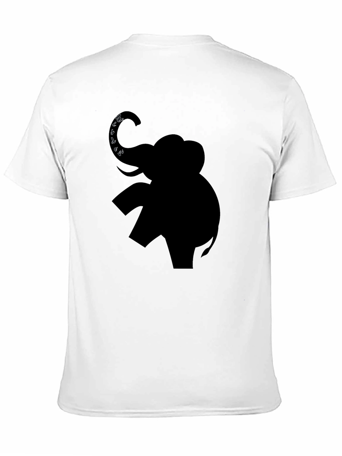 Elephant Graphic Print Black T-Shirt
