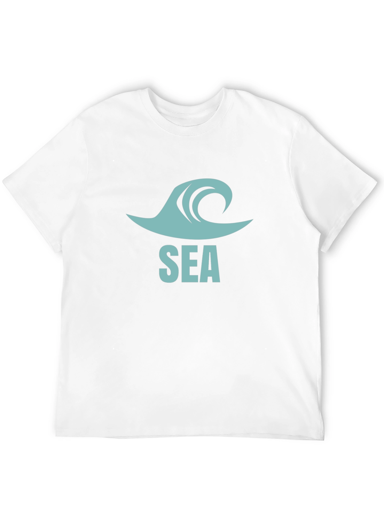 Sea Wave Graphic Tee - Casual Black T-Shirt