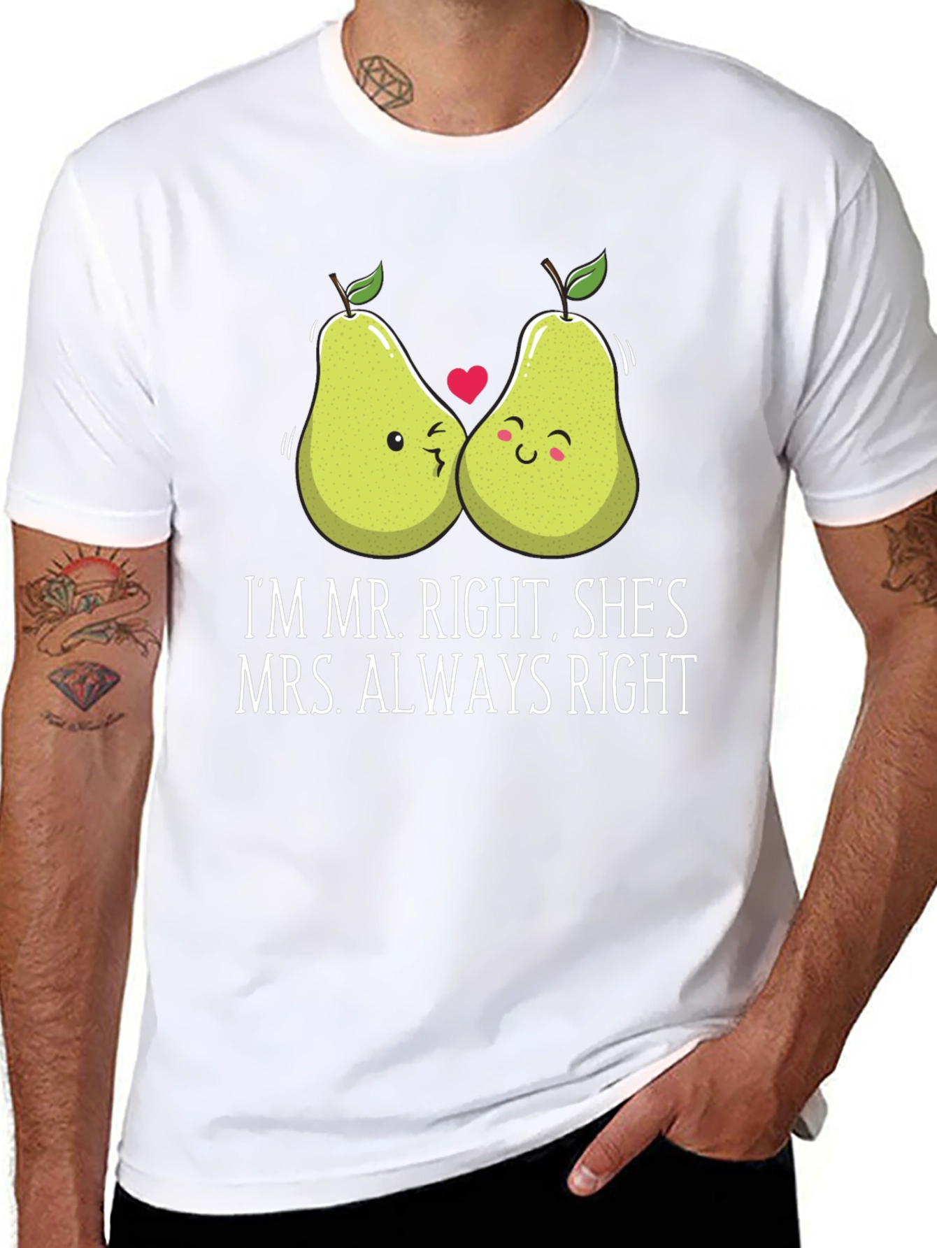 Mr. Right Mrs. Always Right Matching Couple T-Shirt