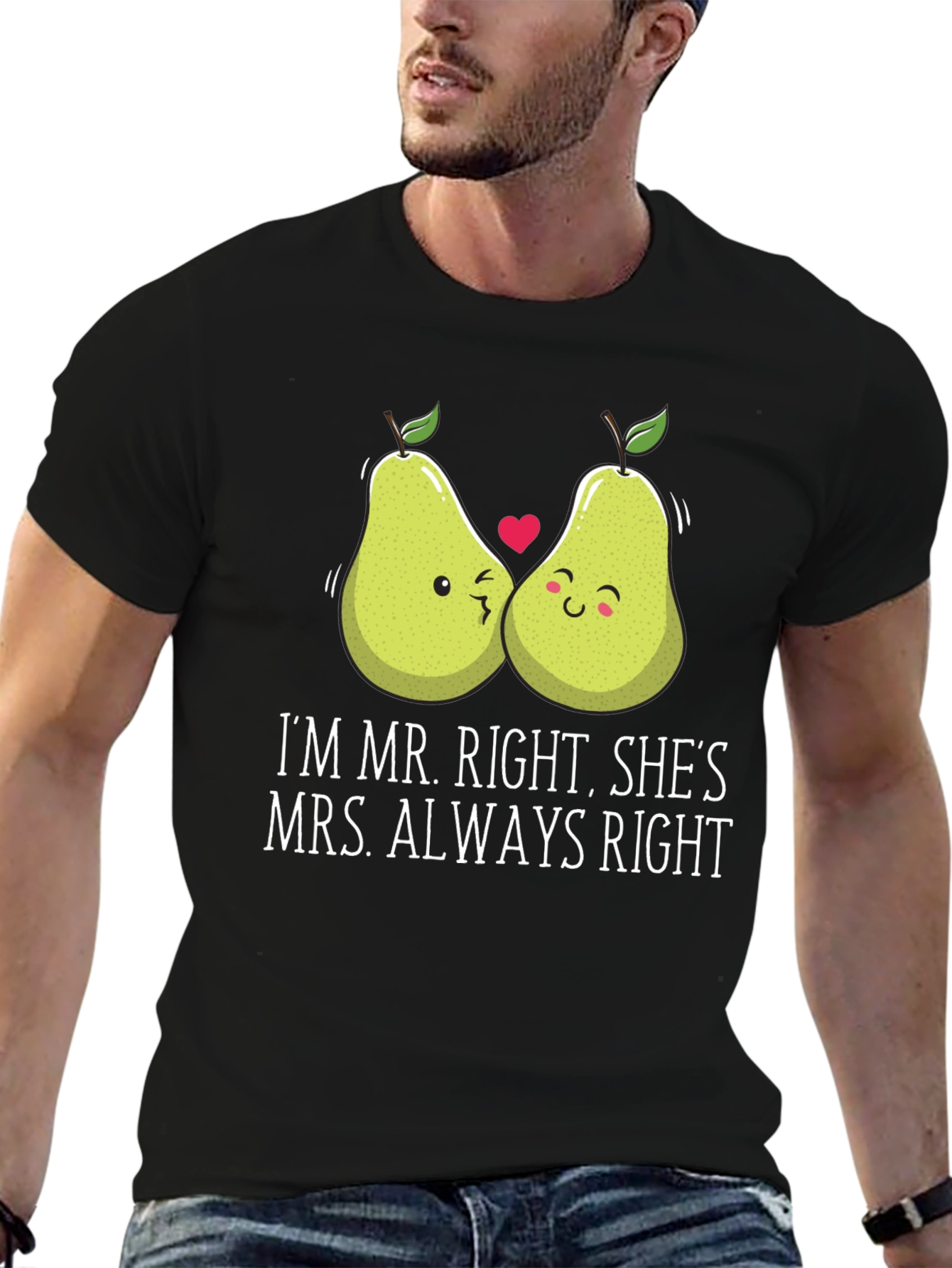 Mr. Right Mrs. Always Right Matching Couple T-Shirt