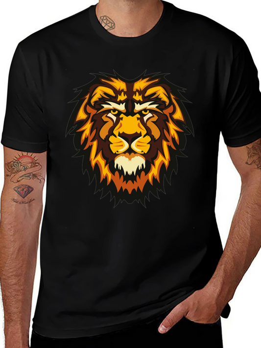 Lion Graphic Print T-Shirt