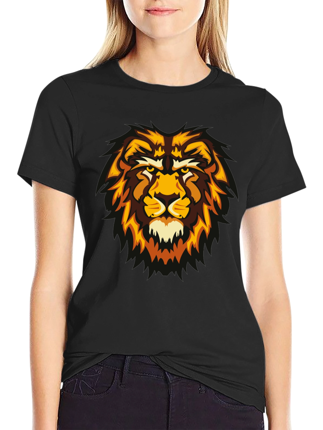Lion Graphic Print T-Shirt