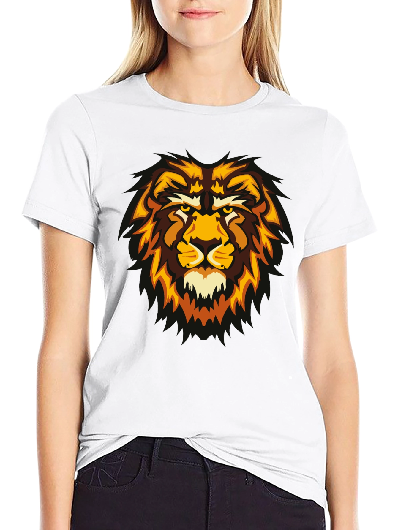 Lion Graphic Print T-Shirt