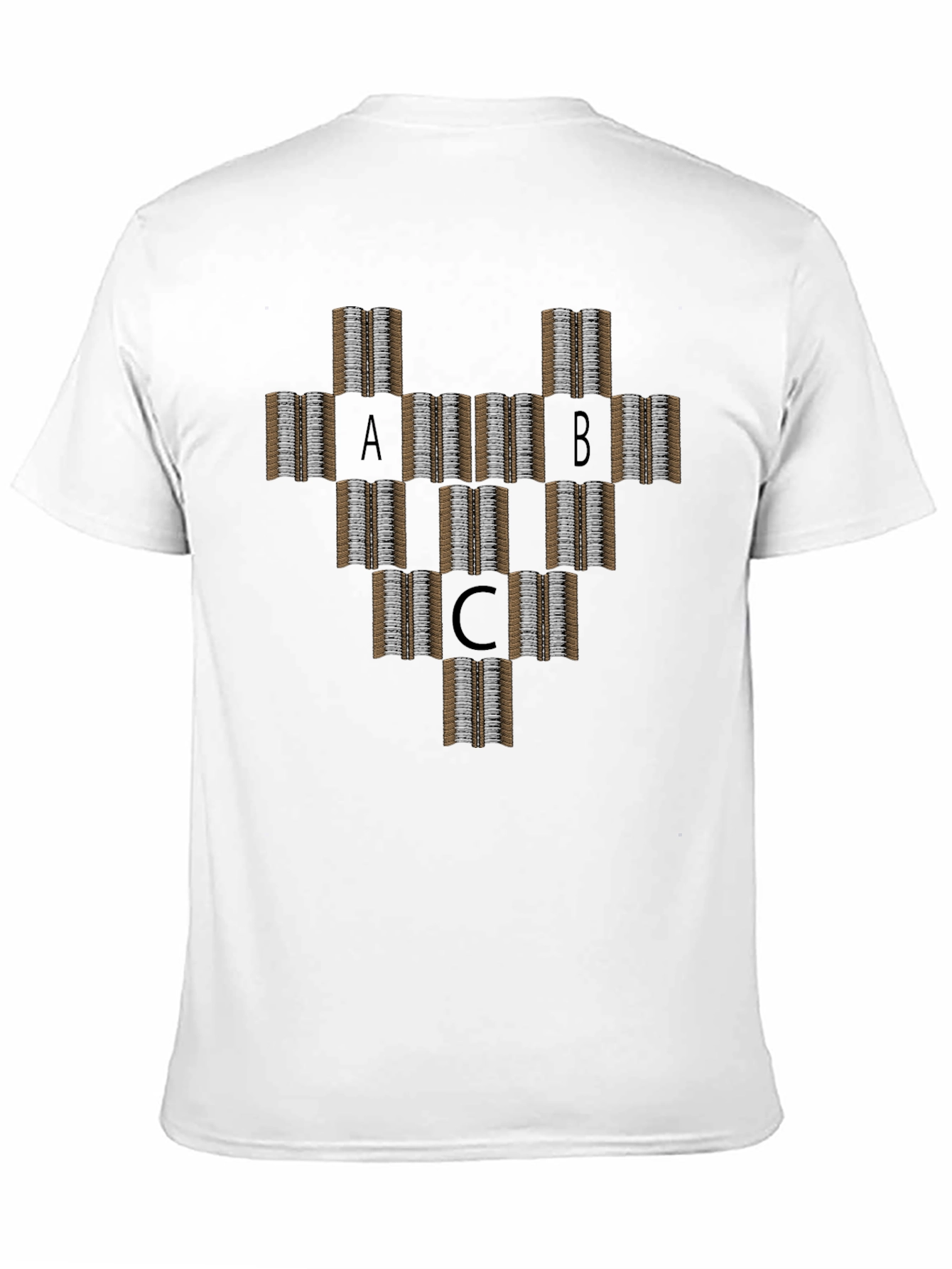 Abstract ABC T-Shirt - Geometric Design - Casual Wear