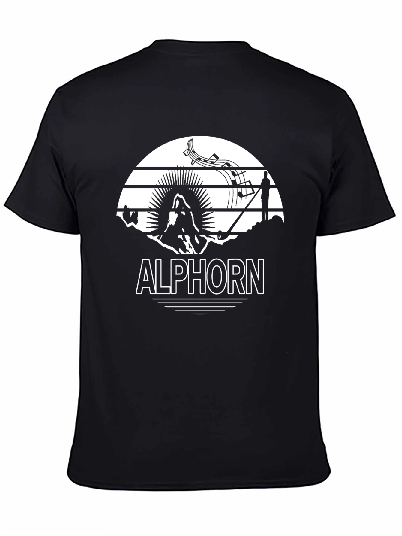 Alphorn Music T-Shirt - Mountain & Music Design