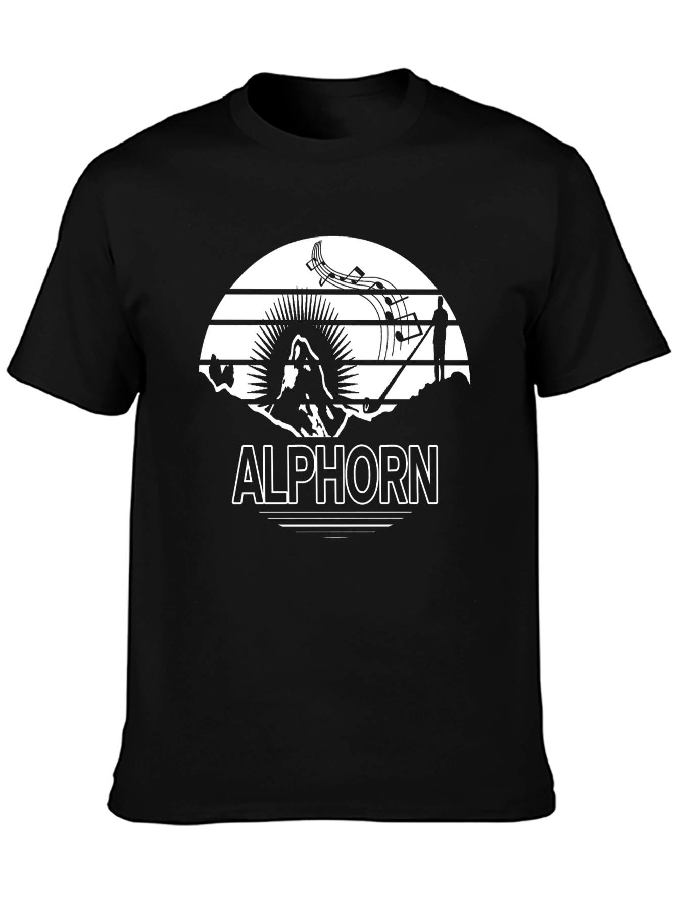 Alphorn Music T-Shirt - Mountain & Music Design