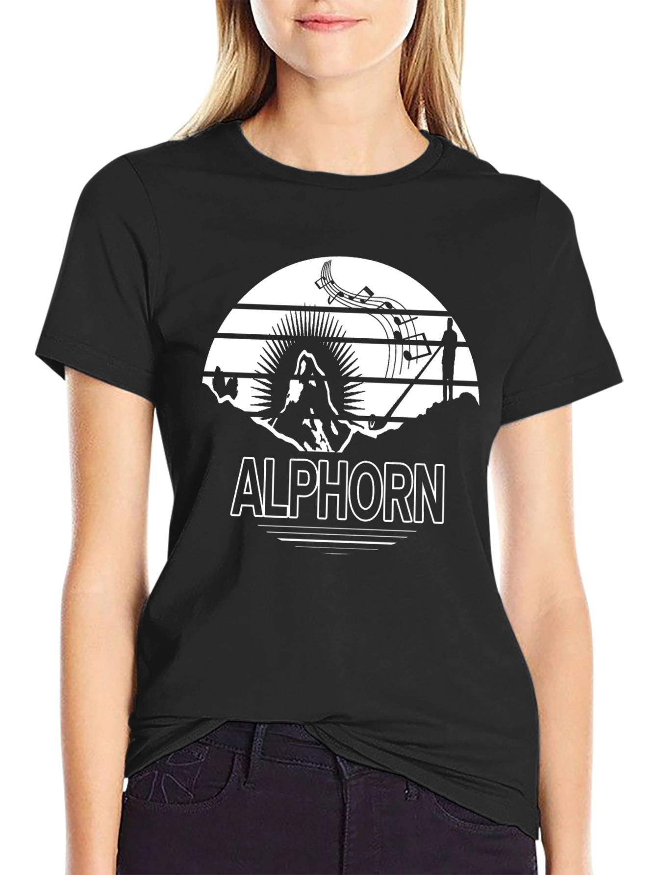 Alphorn Music T-Shirt - Mountain & Music Design