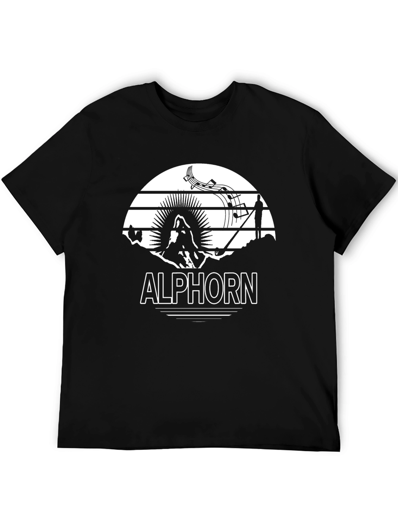 Alphorn Music T-Shirt - Mountain & Music Design