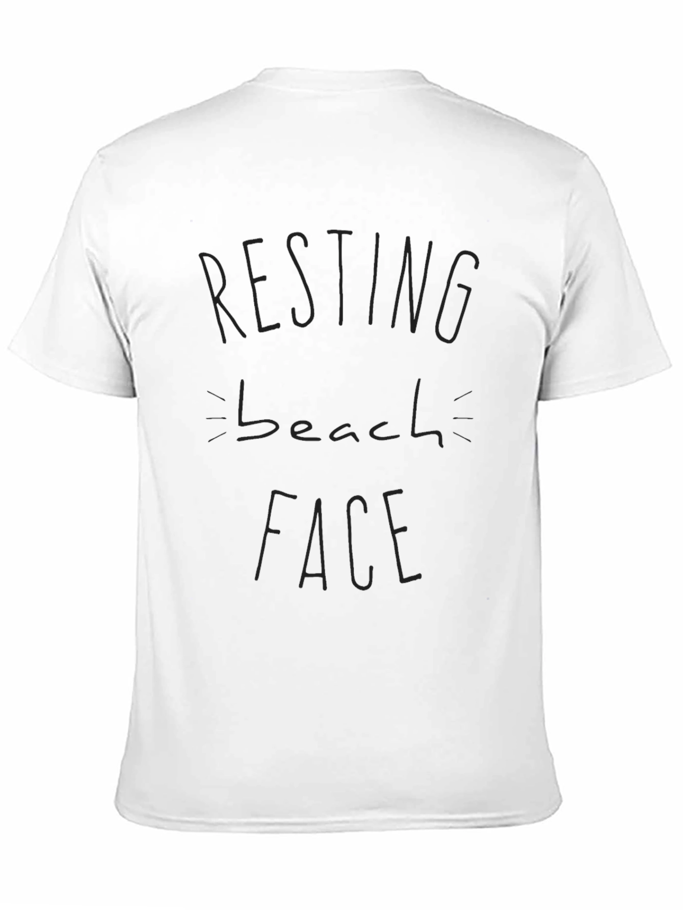 Resting Beach Face Black T-Shirt