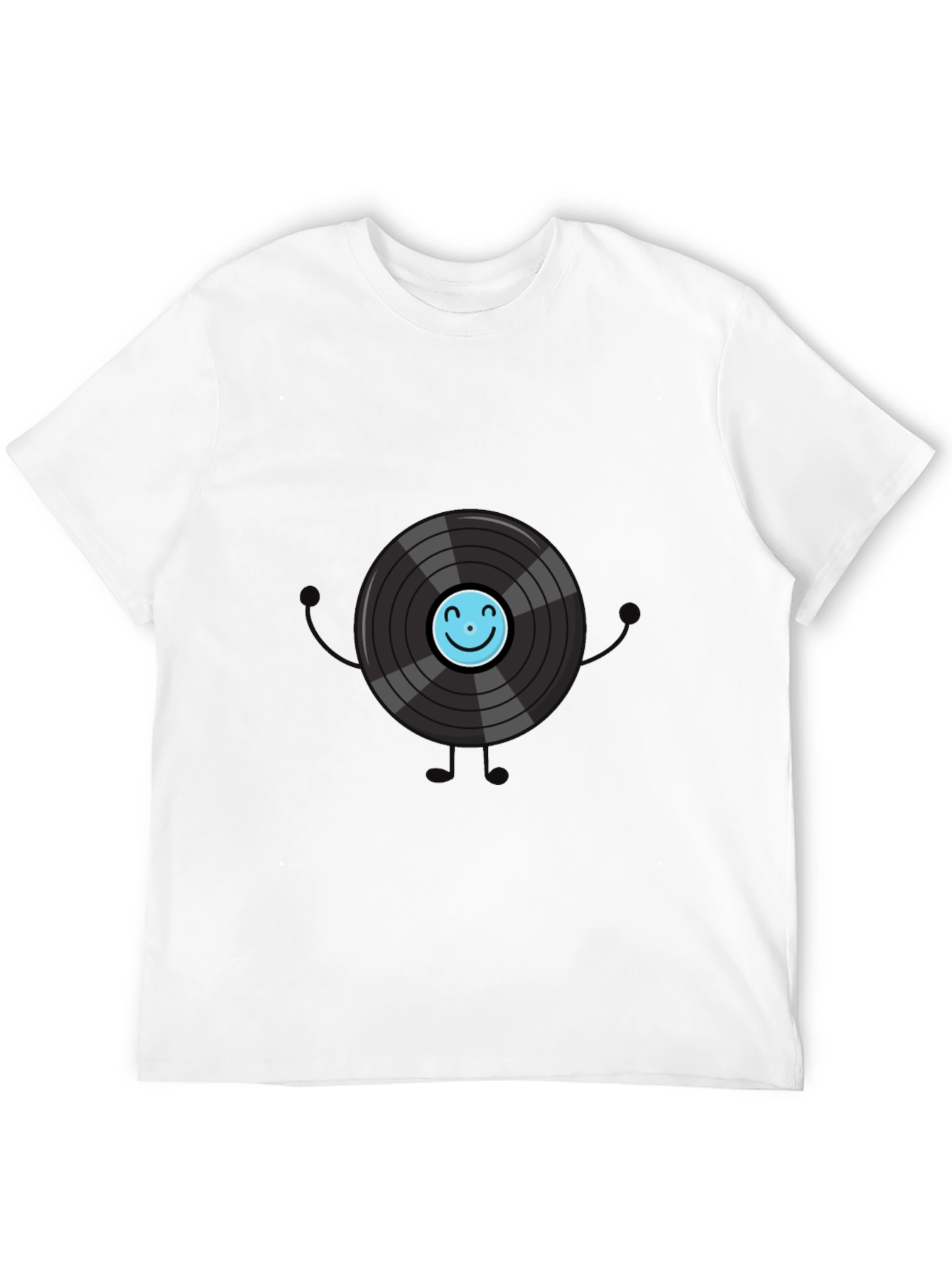 Vinyl Record Graphic Tee - Black