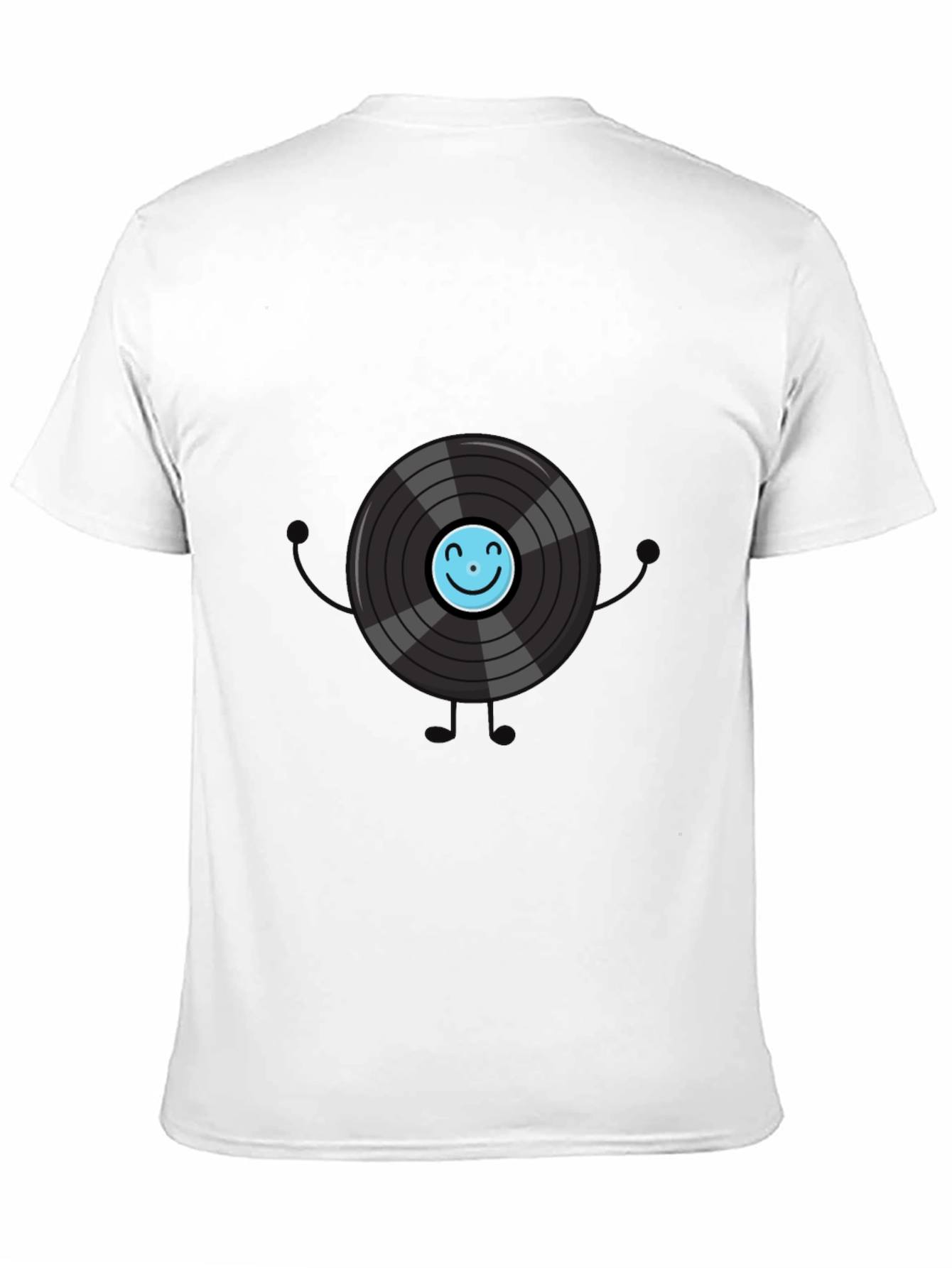 Vinyl Record Graphic Tee - Black