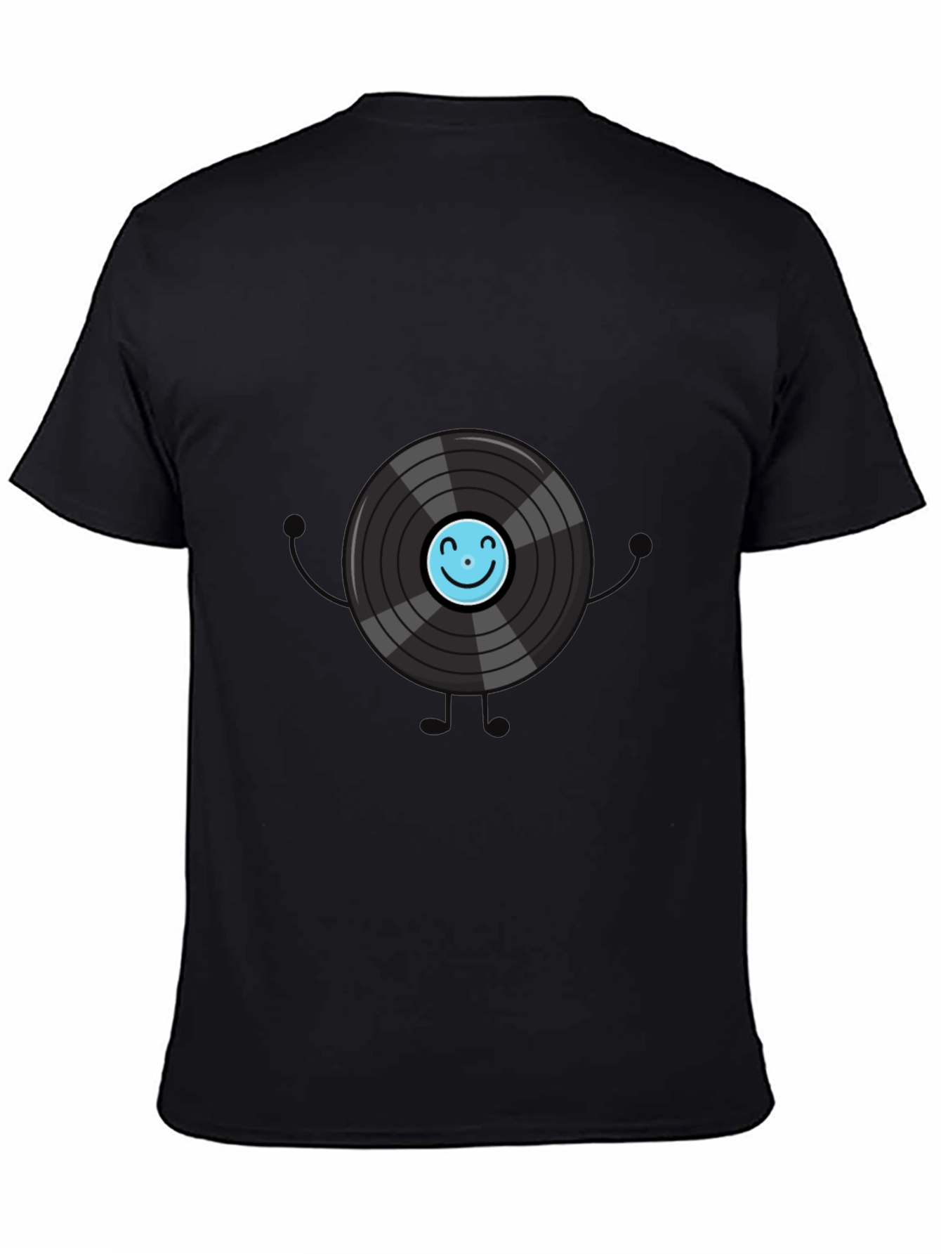 Vinyl Record Graphic Tee - Black